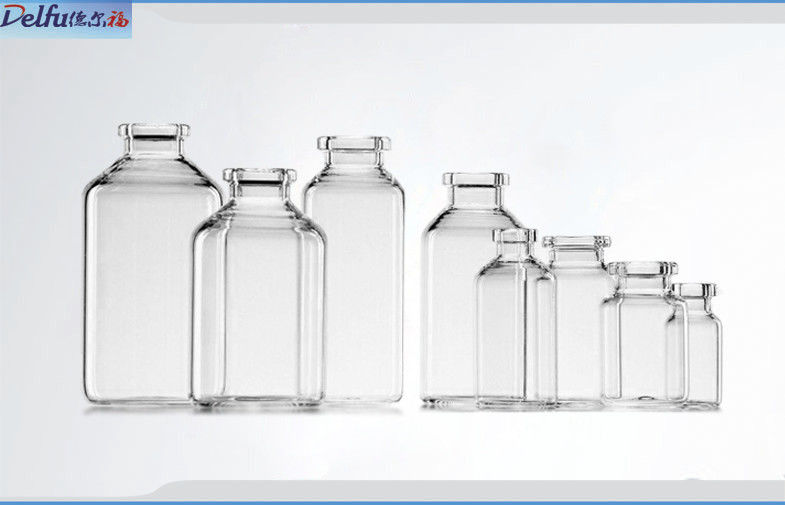 Antibiotics / Infusion Pharmaceutical Glass Packaging Bottle With Aluminium Plastic Cap