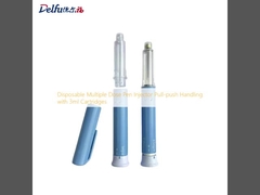 Disposable Multiple Dose Pen Injector Pull-push Handling with 3ml Cartridges