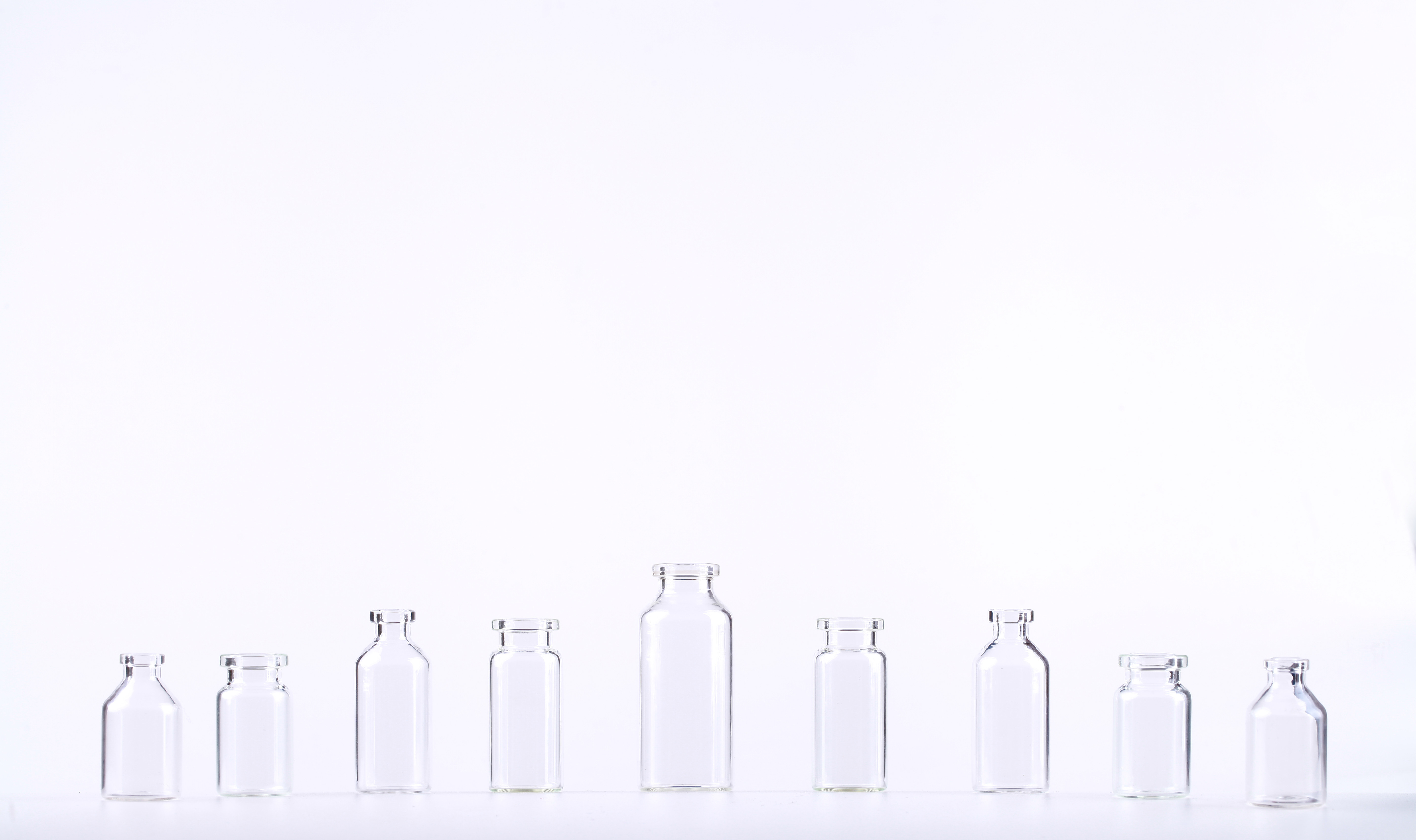 Screen Printing Pharmaceutical Clear Glass Bottles / Medical Glass Vials