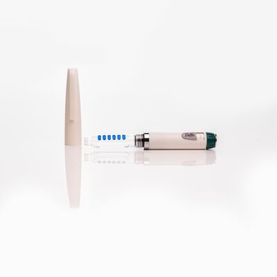 Self Injection Insulin appliance slimline including Dosage Reminder ensuring accurate insulin dosage tracking and diabetes treatment management